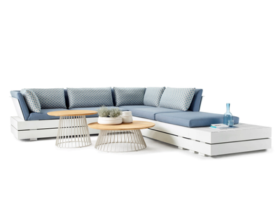BOXX LOUNGE - Corner sectional fabric garden sofa _ Solpuri