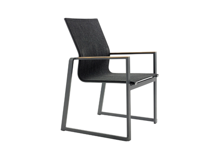 FOXX - Stackable sled base chair with armrests _ Solpuri