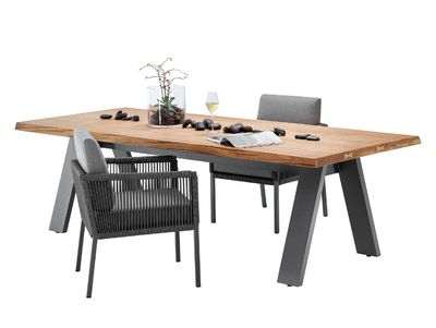 TIMBER - Rectangular teak garden table _ Solpuri