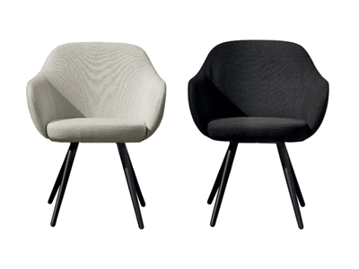 CADIRA - Upholstered fabric chair with armrests _ Sovet italia