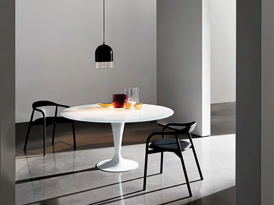 FLÛTE - Round glass table _ Sovet italia