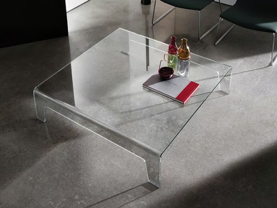 FROG - Low glass coffee table _ Sovet italia