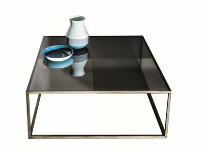 QUADRO - Low square glass coffee table _ Sovet italia