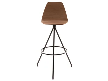 SILA - High multi-layer wood stool with back _ Sovet italia