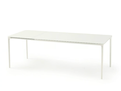 SLIM EXTENSIBLE - Extending glass and aluminium table _ Sovet italia