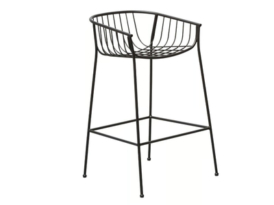 JEANETTE - Steel stool with armrests _ SP01