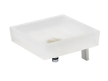 SATURNO - Satin glass soap dish _ Stilhaus