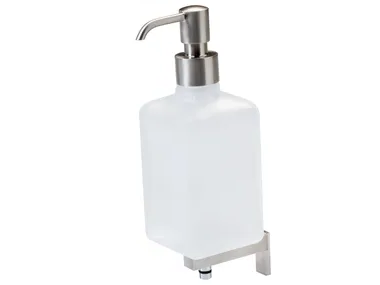SATURNO - Wall-mounted satin glass Bathroom soap dispenser _ Stilhaus