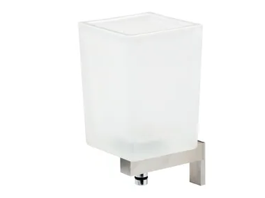 SATURNO - Wall-mounted satin glass toothbrush holder _ Stilhaus