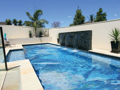 BLUE BUBBLE - Glass Pool liner _ STON