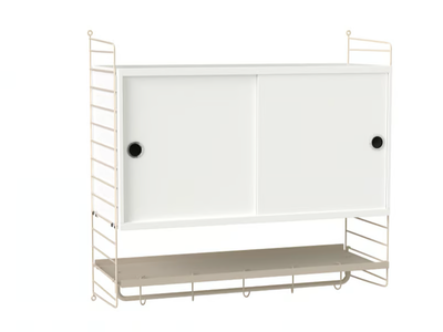 BEDROOM F - Powder coated steel shelving unit _ String Furniture