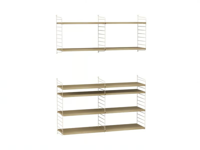 LIVING ROOM N - Sectional powder coated steel shelving unit _ String Furniture