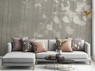 MESH UNDER SHADOW - TWO COLORED - Wallpaper with floral pattern _ Studijo