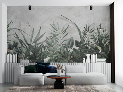 PARROTS - Tropical wallpaper _ Studijo