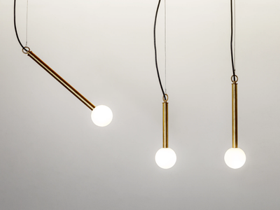 GINGER - Brass pendant lamp _ Studio Beam