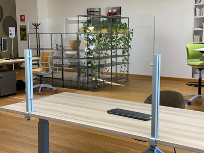 INUNOVETRO - Glass desktop partition _ STUDIO T