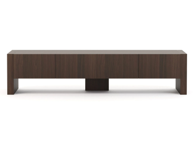 FARO - Low wooden TV cabinet with flap doors _ Stylish Club