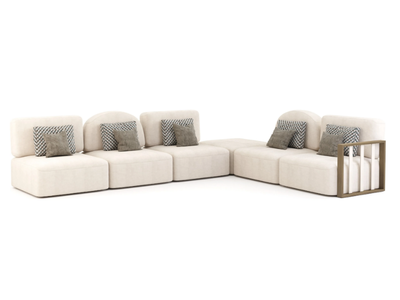 HER - Sectional microfiber sofa _ Stylish Club