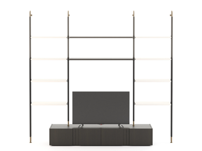 HIS - Sectional wall-mounted bookcase with TV stand _ Stylish Club