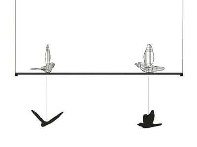FLIGHT SHADOWS - LED powder coated steel pendant lamp _ SVITANOK