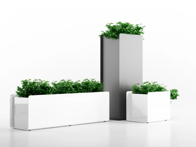 CREPE - Aluminium plant pot _ Systemtronic
