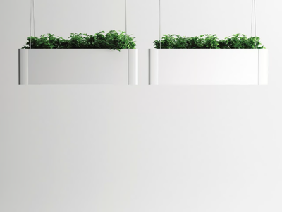 GREEN LIGHT_C - Hanging aluminium plant pot _ Systemtronic