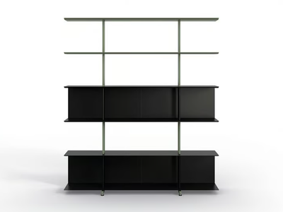 WING FREESTANDING - Open freestanding extruded aluminium office shelving _ Systemtronic