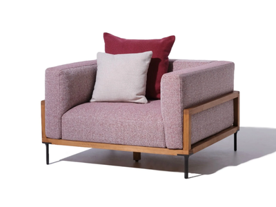 CLEOSOFT-WOOD - Fabric garden armchair _ Talenti
