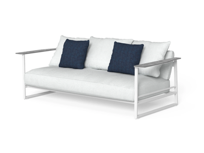 RIVIERA - 2 seater sled base fabric garden sofa _ Talenti