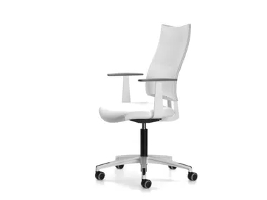 ALLYNET 1760 - Mesh office chair with castors with armrests with 5-Spoke base _ TALIN