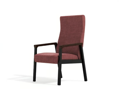 CUDDLE - Upholstered fabric chair with armrests _ TALIN