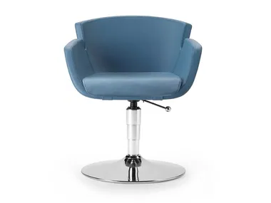 NUBIA 2901 - Swivel leather reception chair with armrests _ TALIN