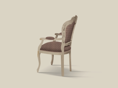 387 - Upholstered fabric chair with armrests _ Tarocco Vaccari Group