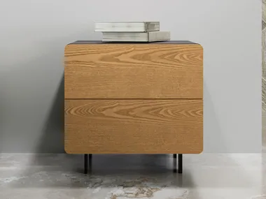 UN402-DI - Rectangular wooden bedside table with drawers _ Tarocco Vaccari Group