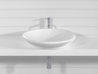 CONCA LATCT - Countertop round Pietraluce® washbasin _ Technova