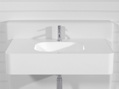 MINI PLTI8 - Wall-mounted Pietraluce® washbasin _ Technova
