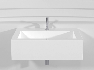 MODULO 1 PLTM1 - Wall-mounted Pietraluce® washbasin _ Technova
