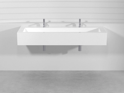 MODULO 2 PLTM2 - Wall-mounted Pietraluce® washbasin _ Technova