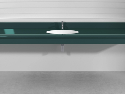 OVAL PLTO1 - Wall-mounted custom Pietraluce® washbasin _ Technova