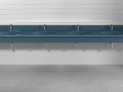 OVAL PLTO4 - Wall-mounted Pietraluce® washbasin _ Technova