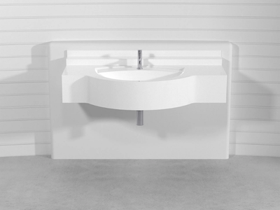 RIMINI FIXED PLTSD - Wall-mounted Pietraluce® washbasin _ Technova