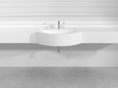 RIMINI SMALL PLTSM - Wall-mounted custom Pietraluce® washbasin _ Technova