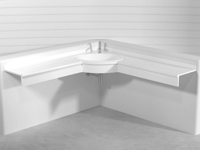 ROSSARI ANGLE PLTRA - Wall-mounted custom Pietraluce® washbasin _ Technova