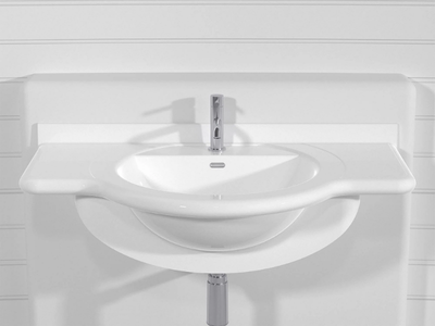 VENEZIA FIXED PLTE9 - Wall-mounted Pietraluce® washbasin _ Technova