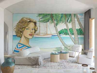 CARAIBI - Pop art nonwoven wallpaper _ Tecnografica