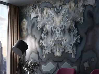 SHANAY - Marble effect nonwoven wallpaper _ Tecnografica