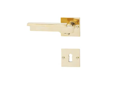 ART DÉCO 1930 - Door handle on rose with lock _ TECNOLUMEN®