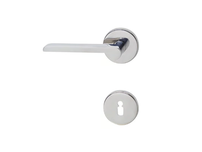 WILHELM WAGENFELD - Door handle on rose with lock _ TECNOLUMEN®