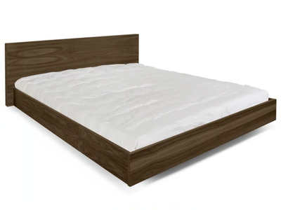 FLOAT - Suspended walnut double bed _ temahome