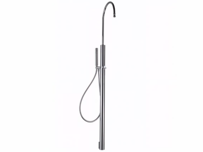 C0 - Wall-mounted brass shower panel with hand shower _ Tender rain